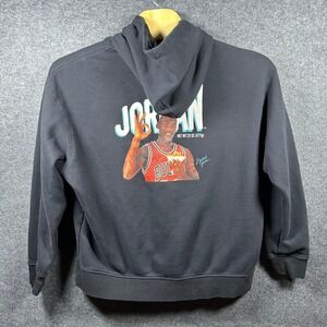 Air‎ Jordan Flight Club XXL Hoodie Black Pullover Michael Jordan Wheaties